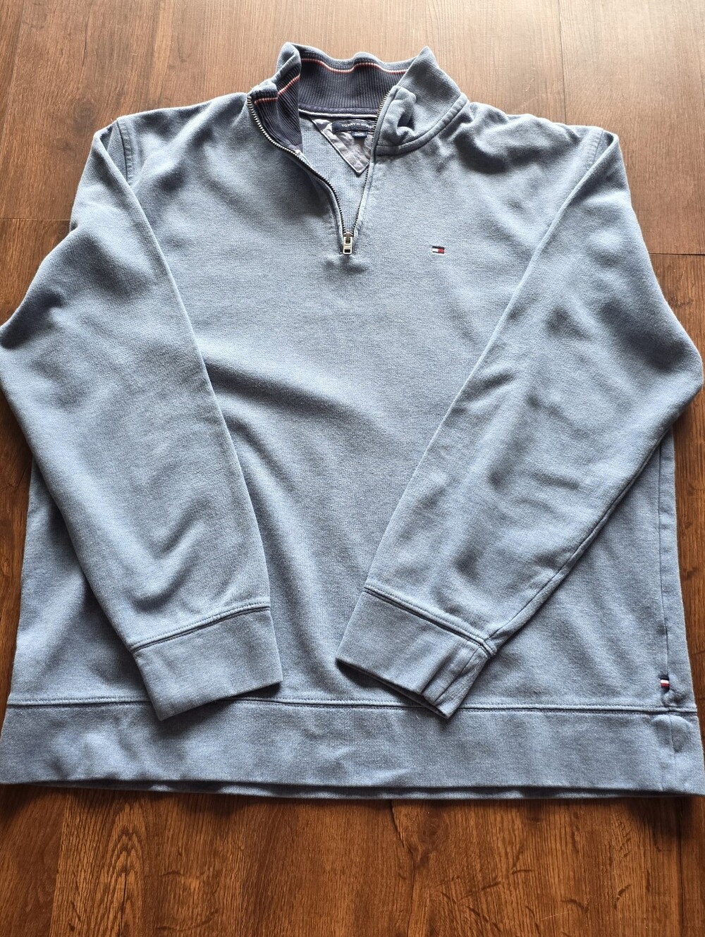 Tommy Hilfiger Men's Blue Half-Zip Pullover Sweater